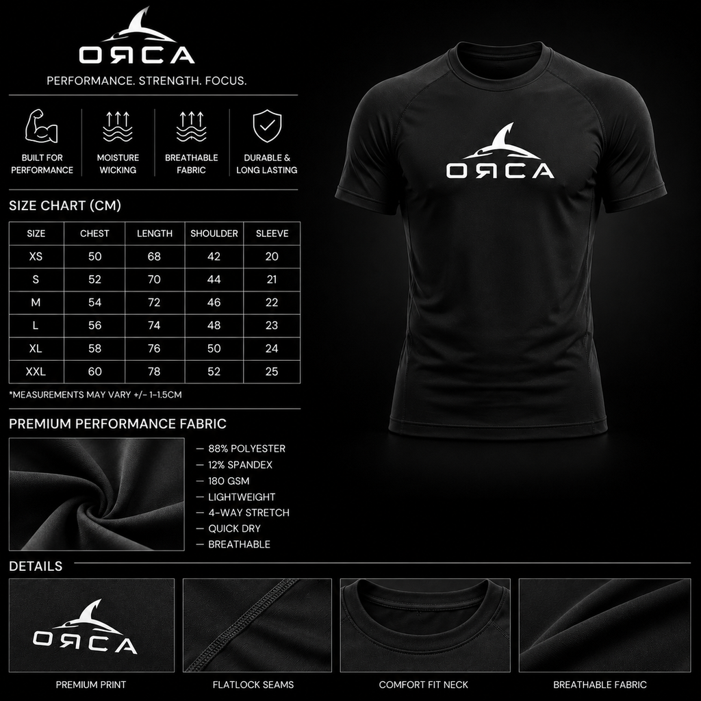 ORCA Core Performance T-Shirt – Black