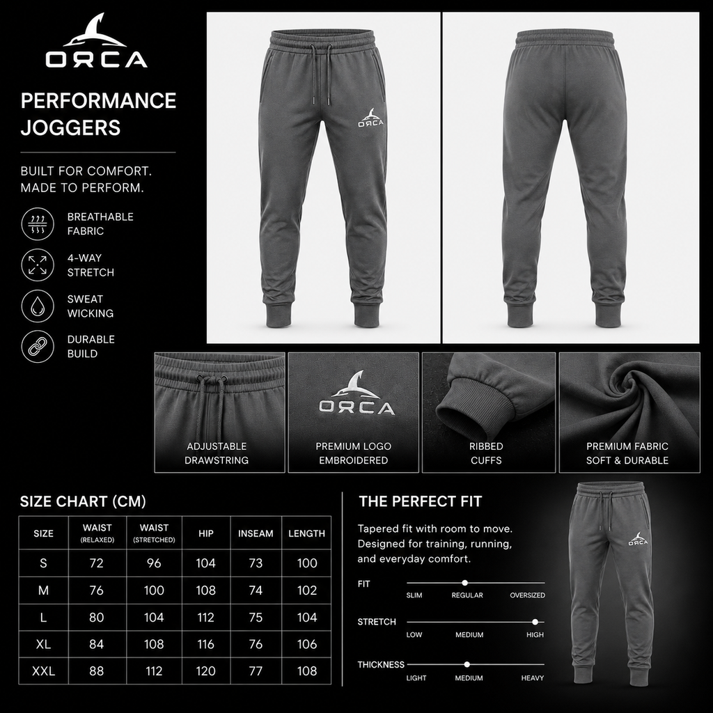 ORCA Performance Joggers – Dark Gray