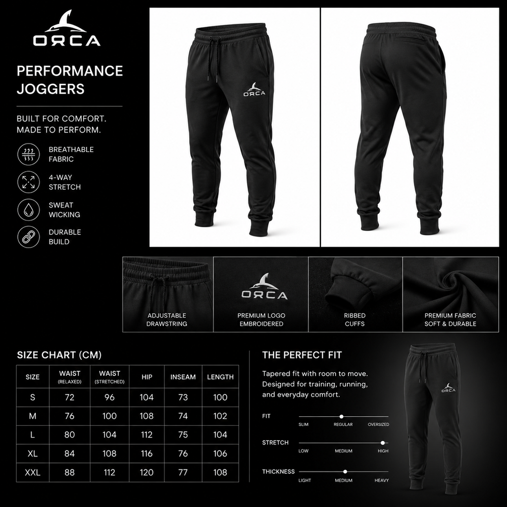 ORCA Performance Joggers – Black